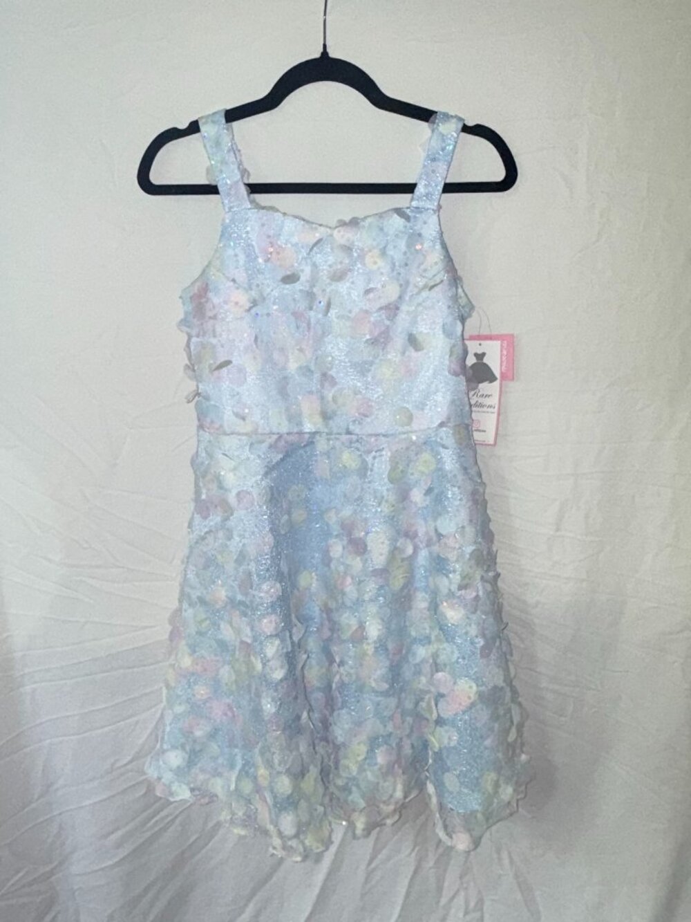 Rare Editions Girl’s Blue and Pink Sequin Dress Up Dress Size 16 BNWT